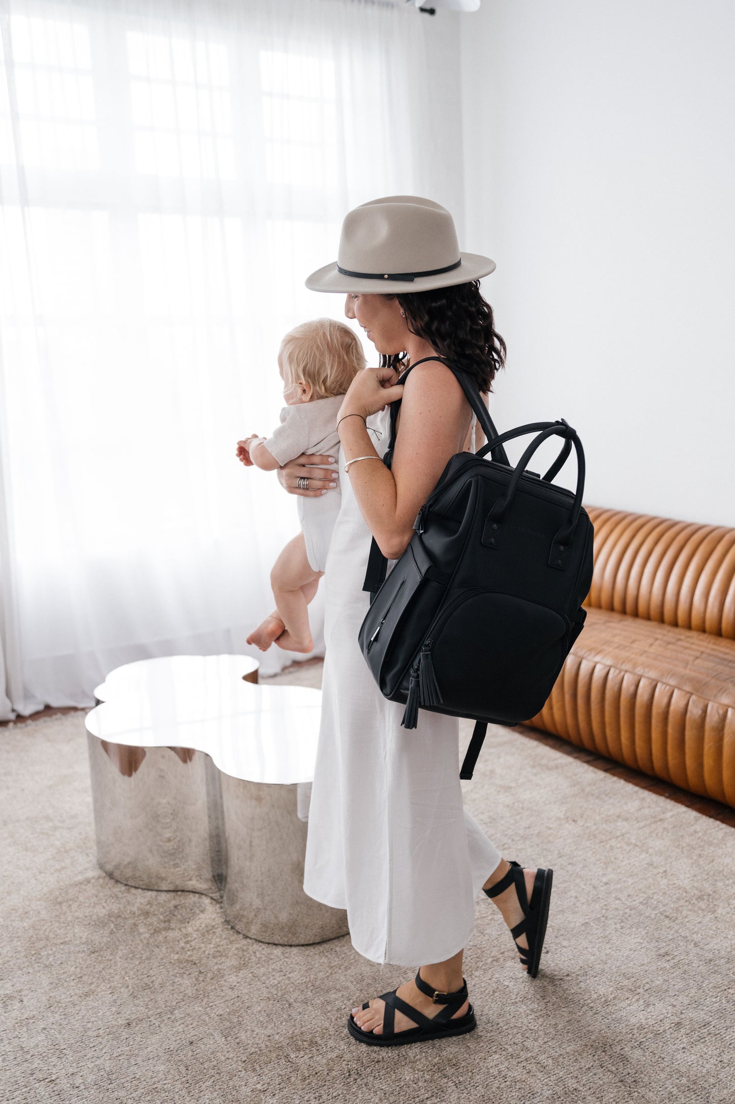 Nappy Bag Backpack (Diaper Bag) - Sunday Luxe