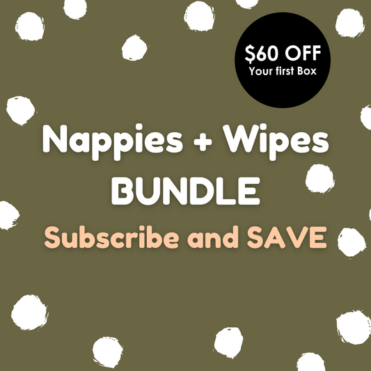 Premium Nappies + Wipes Subscription Bundle - 1 month supply
